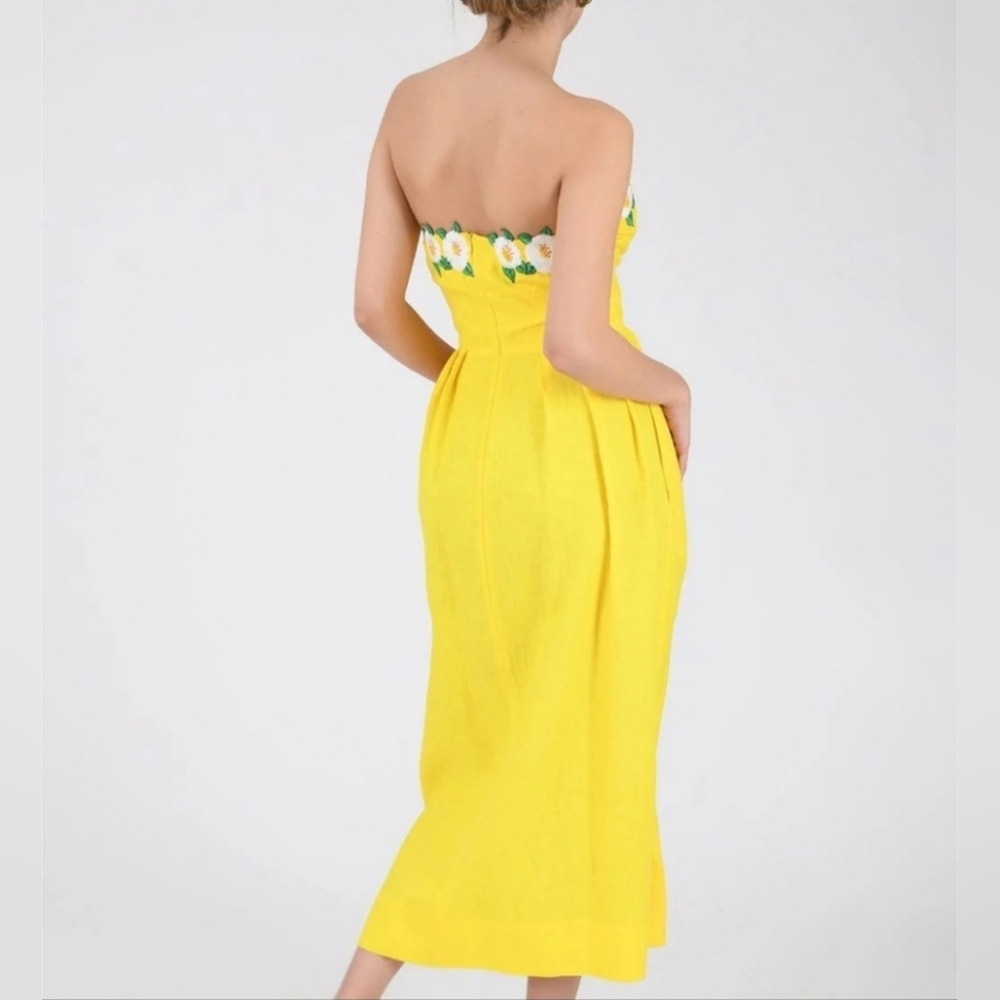 Fanm Mon Citron White Full Bloom Rose Embroidered Size XL - Picture 3 of 16
